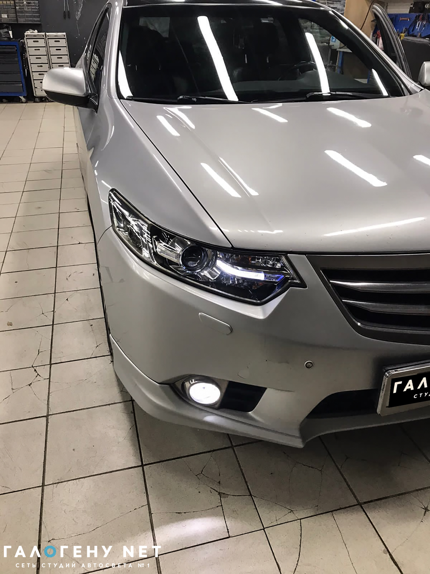 Honda Accord 8 - замена линз в фарах на bi led модули Aozoom Dragon Knight  DK200 | Студия автосвета Галогену NET